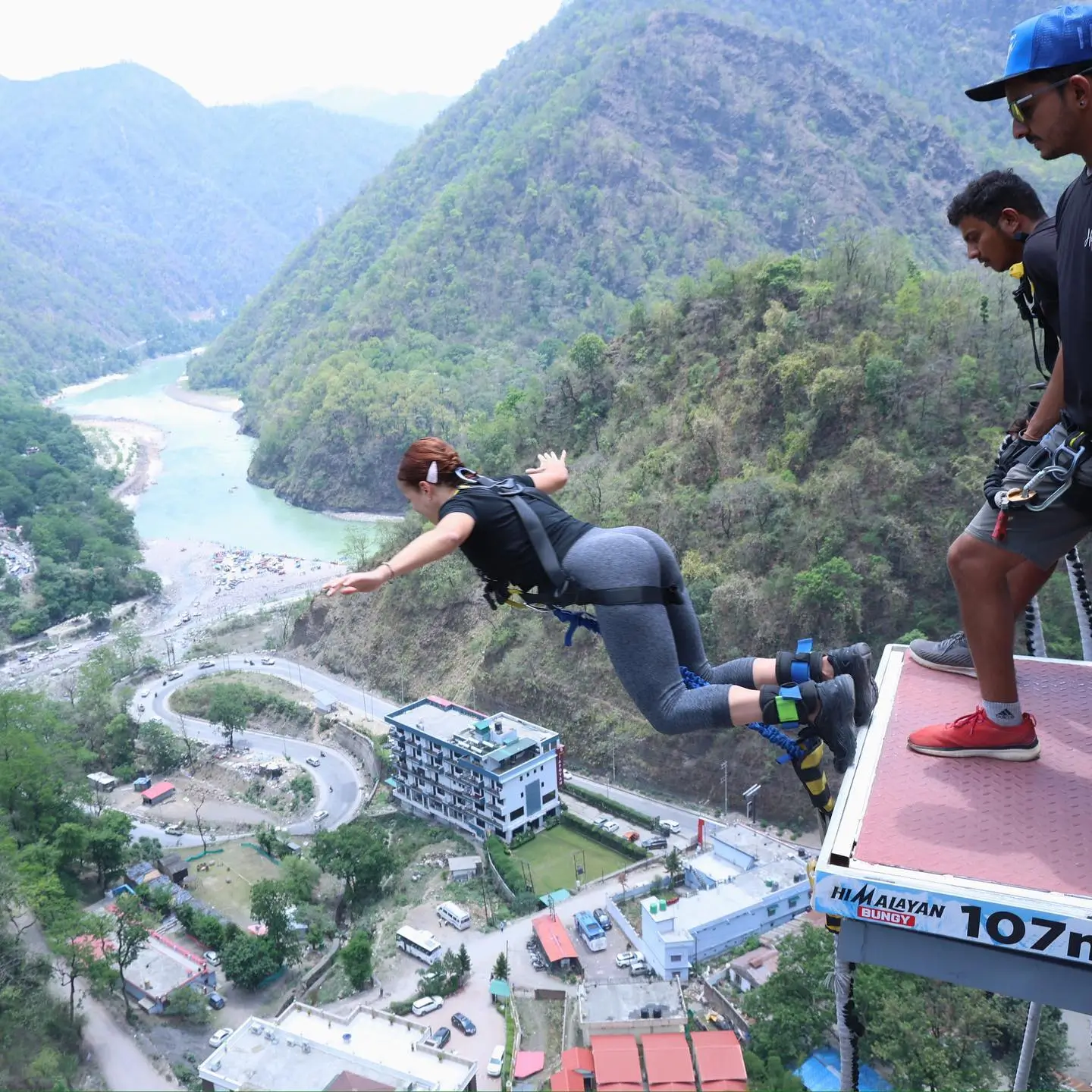 Bungee jumping in Rishikesh — India's highest bungee platform at 117 meters